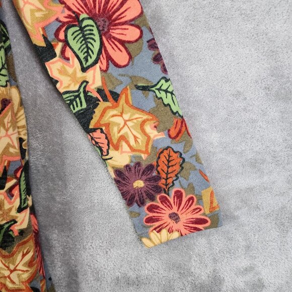 Women's Lularoe Multicolor Floral Open Front Cardigan Casual Long Sleeve Size M - Picture 5 of 13